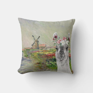 Monet Champ Tulipes och Finare Llama Kudde