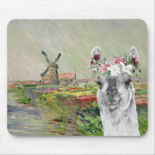 Monet Champ Tulipes och Finare Llama Musmatta
