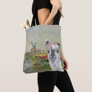 Monet Champ Tulipes och Finare Llama Tygkasse