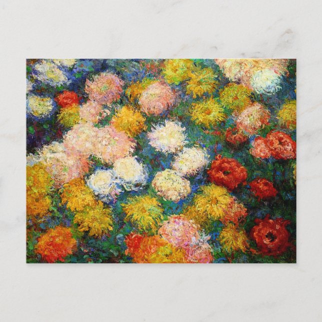 Monet - Chrysanthemums, 1897 Vykort (Framsida)