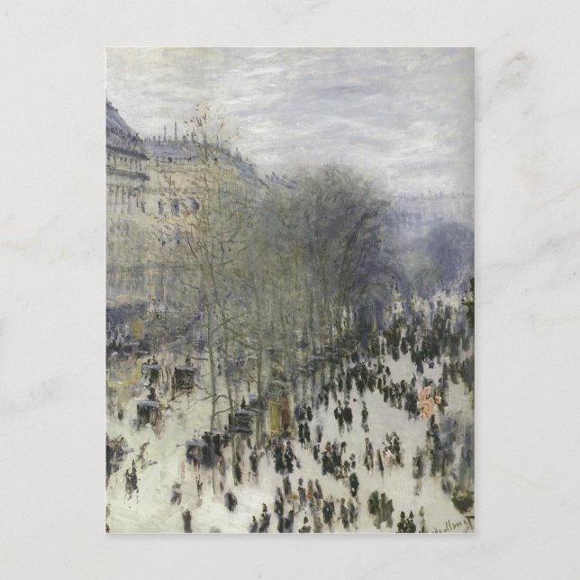 Monet, Claude Boulevard des Capucines 1873 Techniq Vykort (Framsida)