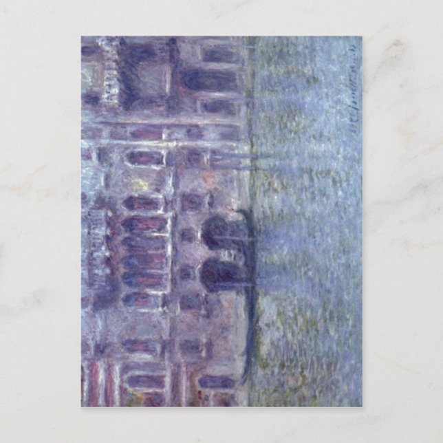 Monet, Claude Palazzo da Mula, Venedig 1908 Techni Vykort (Framsida)