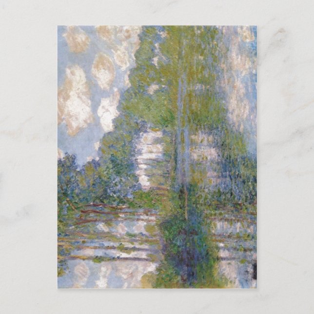 Monet, Claude Poppelträd vid Epte omkring 1900 c.  Vykort (Framsida)