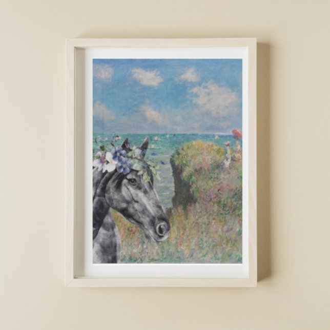 Monet Cliff Walk & Black Horse Compilation Poster (Skapare uppladdad)