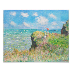 Monet Cliff Walk i Pourville Fototryck