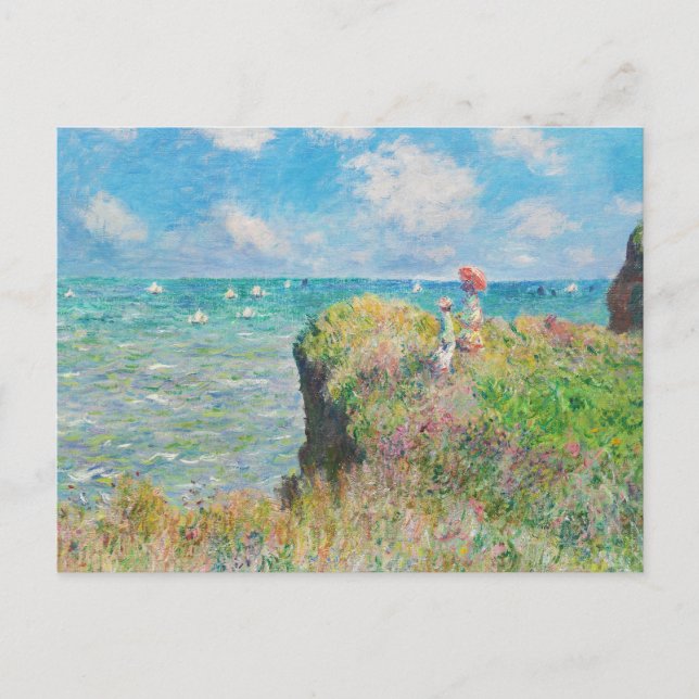 Monet Cliff Walk i Pourville Vykort (Framsida)