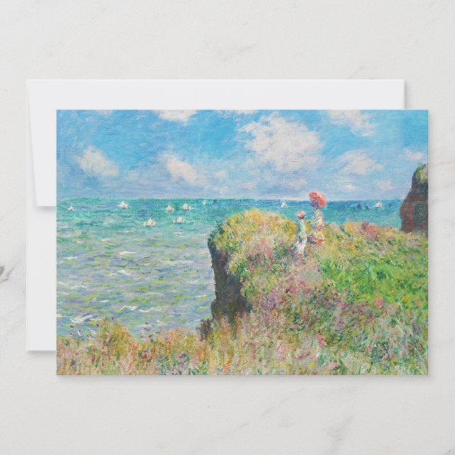 Monet Cliff Walk vid Pourville-inbjudningar Inbjudningar (Framsida)