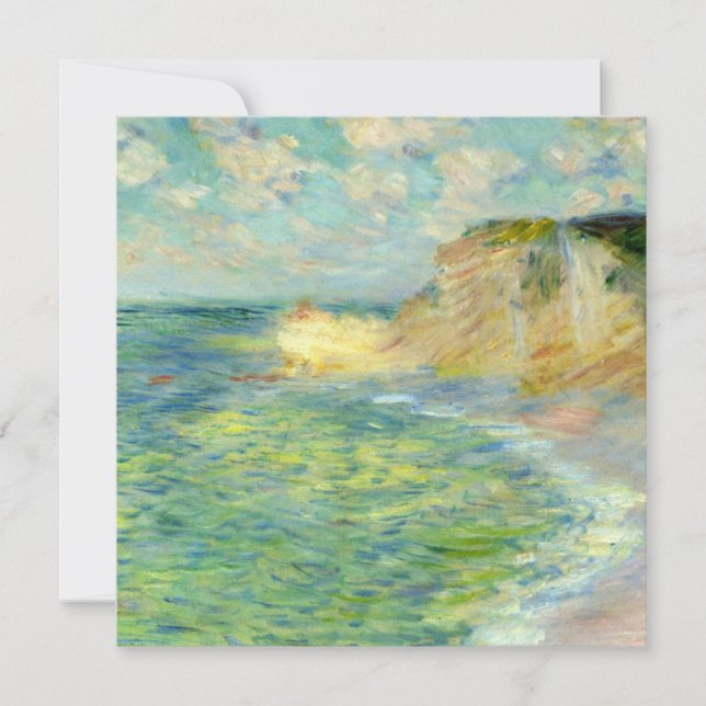 Monet - Cliffs at Count, berömd tavla Kort (Framsida)