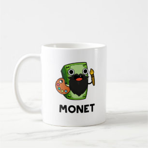 Monet Cute Artist Money Pun Kaffemugg