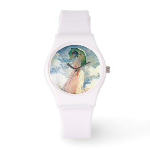Monet Dam med Parasol Armbandsur