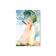 Monet Dam med Parasol Canvas