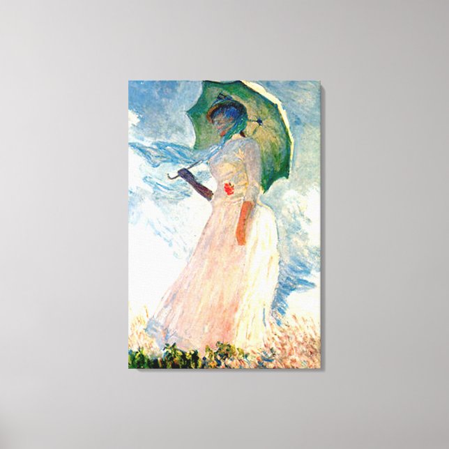 Monet Dam med Parasol Canvas (Framsida)