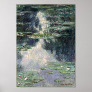 Monet - damm med Vatten Lilies Poster