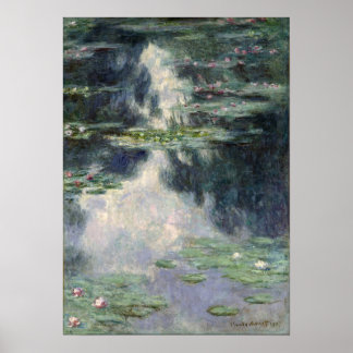 Monet - damm med Vatten Lilies Poster