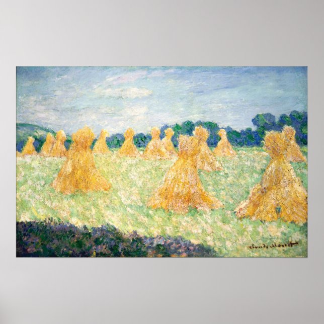 Monet - den unge Damen av Giverny Sol-effekt Poster (Framsidan)