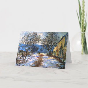 Monet - effekten av Snö i Limetz, bra art Kort