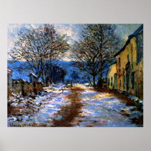 Monet - effekten av Snö i Limetz Poster