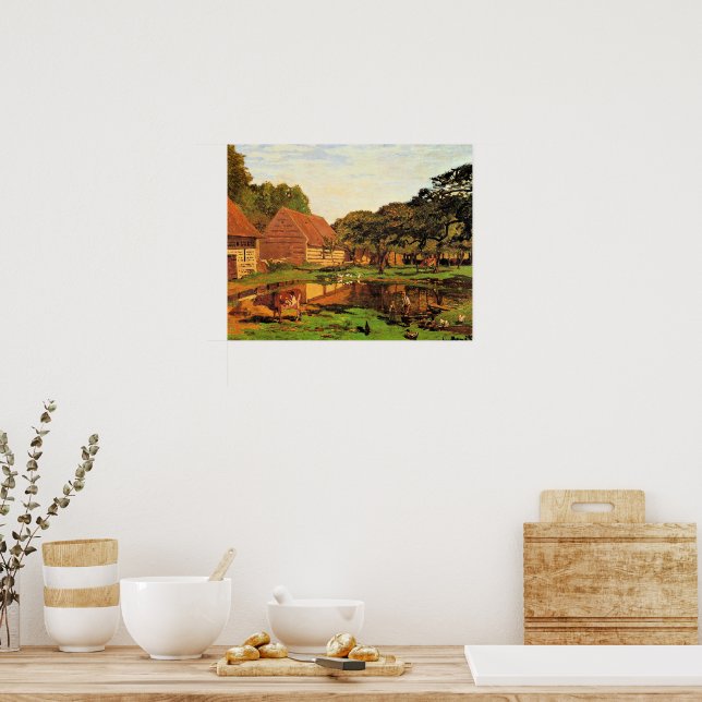 Monet - En gårdsplan i Normandie, Poster (Kök)