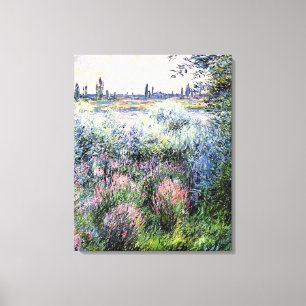 Monet - En plats på Bankerna om Seine Canvastryck