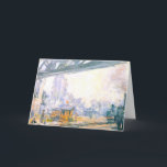 Monet, Exterior of the Saint-Lazare Station, Kort<br><div class="desc">Claude Monets berömd`877 målning: Exterior of the Saint-Lazare Station,  Arrival of a Tåg</div>