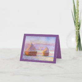 Monet, finkonst, vitt frost HayStack Helgkort