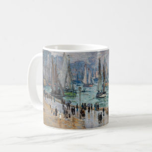 Monet - Fiskebåtar Lämnande hamnen, Le Havre Kaffemugg