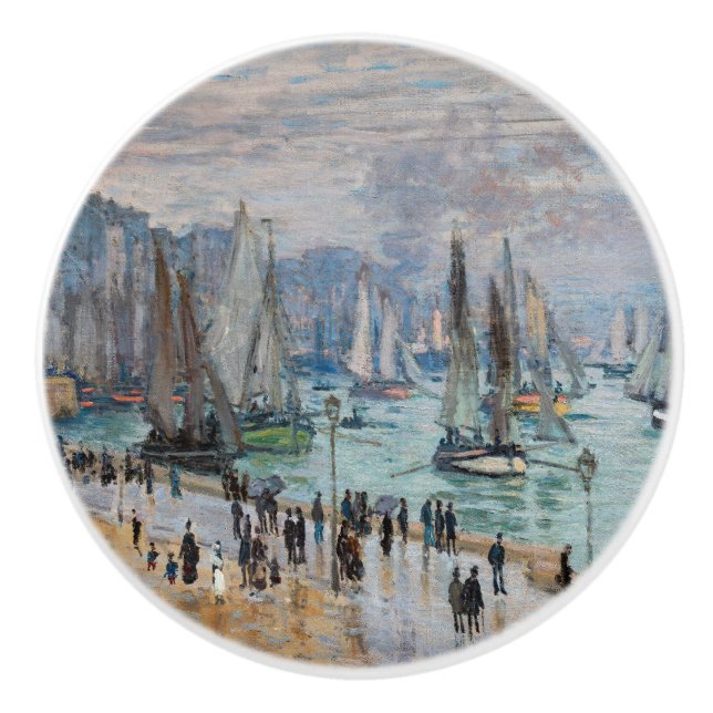 Monet - Fiskebåtar Lämnande hamnen, Le Havre Knopp (Framsidan)
