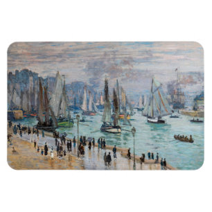 Monet - Fiskebåtar lämnar hamnen, Le Havre Magnet