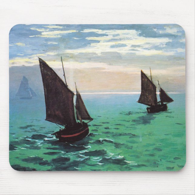 Monet fiskebåtar på havsmusen vadderar musmatta (Framsidan)