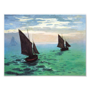 Monet fiskebåtar på havstrycket fototryck