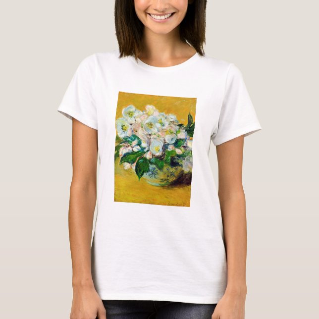 Monet Frankrike Impressionist Folk jular runt T Shirt (Framsida)