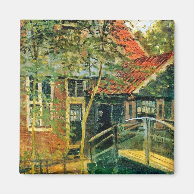 Monet Frankrike Impressionist People Little Bridge Magnet (Framsidan)