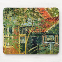 Monet Frankrike Impressionist People Little Bridge