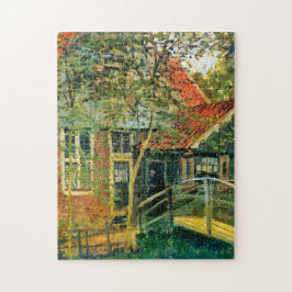 Monet Frankrike Impressionist People Little Bridge Pussel
