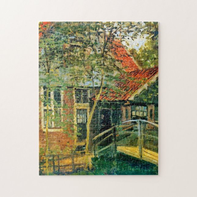 Monet Frankrike Impressionist People Little Bridge Pussel (Vertikal)