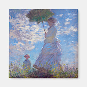 Monet Frankrike Impressionist People Woman med pär Magnet