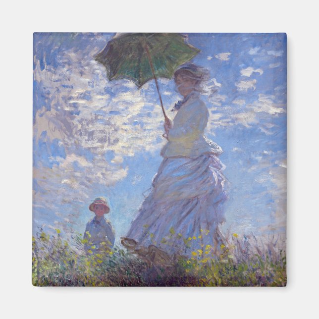 Monet Frankrike Impressionist People Woman med pär Magnet (Framsidan)