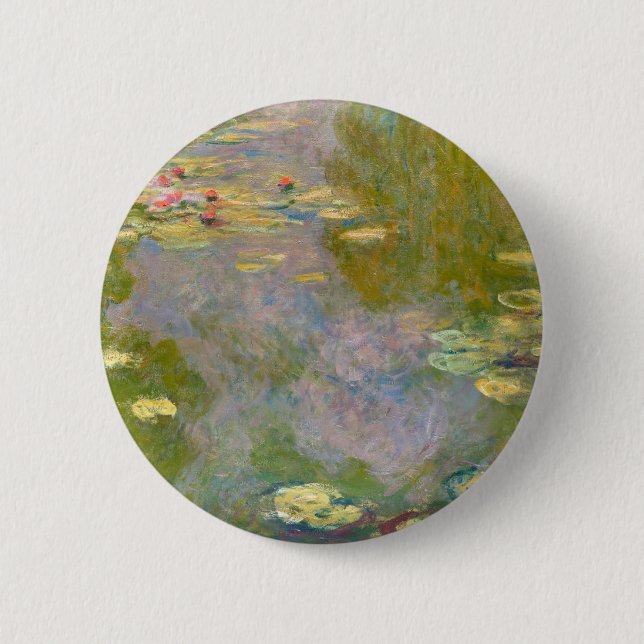 Monet Frankrike Vatten Lillies Impressionist Peopl Knapp (Framsida)