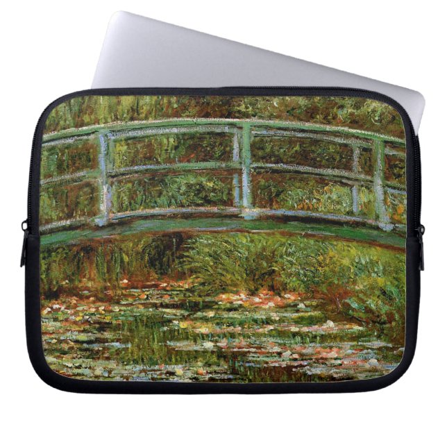 Monet Fransk Japansk Bridge Art Laptop Fodral (Framsidan)