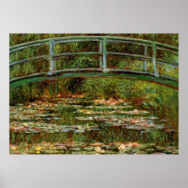 Monet Fransk Japansk Bridge Art Poster (Framsidan)