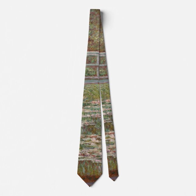 Monet Fransk Japansk Bridge Art Tie Slips (Framsida)