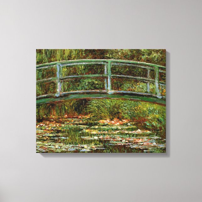 Monet Fransk Japansk Bridge Giverney Canvastryck (Framsida)