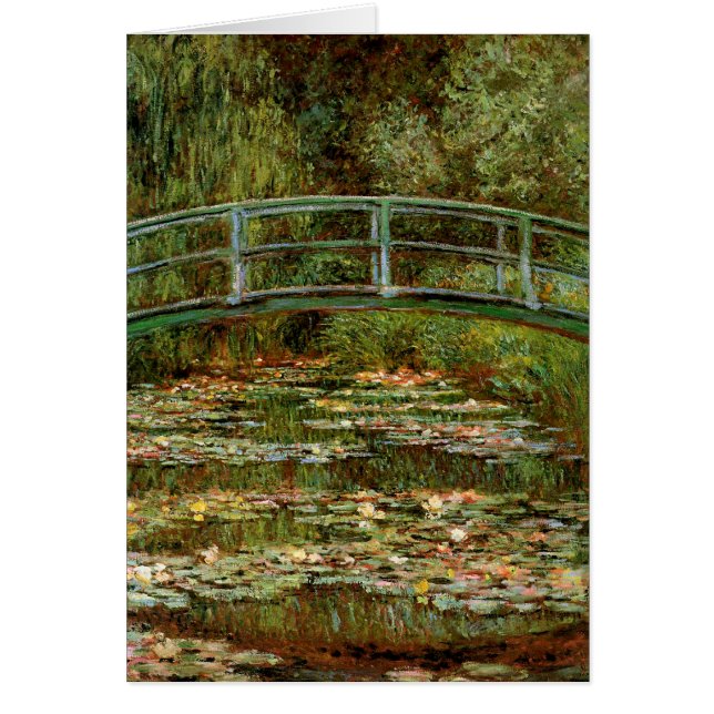 Monet Fransk Japansk Bridge Giverney Hälsningskort (Framsidan)