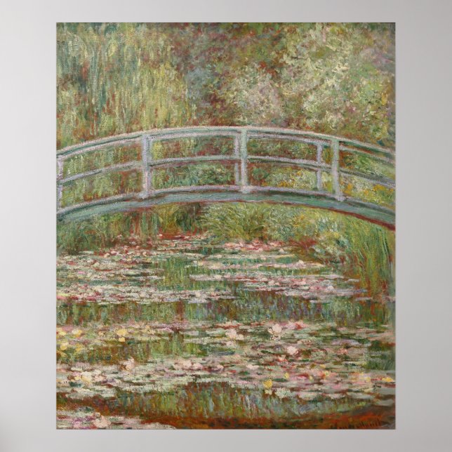Monet Fransk Japansk Bridge Giverney Poster (Framsidan)