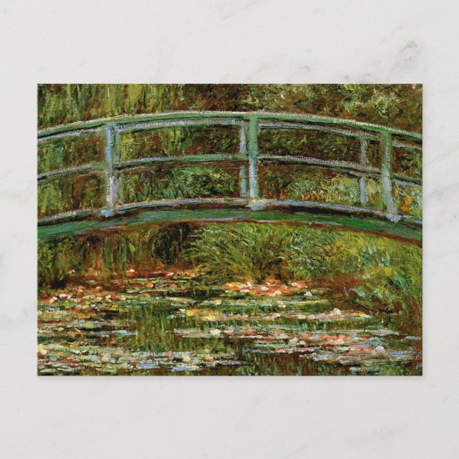 Monet Fransk Japansk Bridge Giverney Vykort (Framsida)