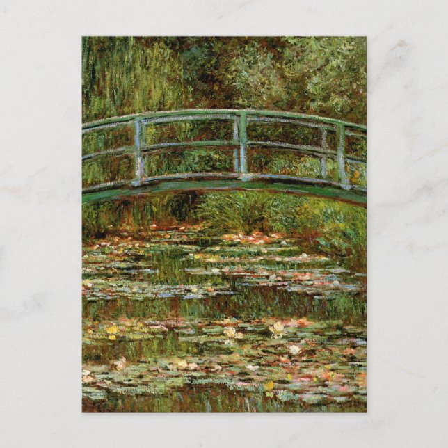 Monet Fransk Japansk Bridge Giverney Vykort (Framsida)