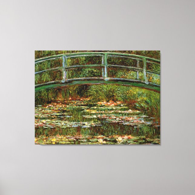 Monet Fransk Japansk Bro Giverney Canvastryck (Framsida)