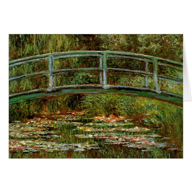 Monet Fransk Japansk Bro Giverney Hälsningskort (Framsidan Horizontal)