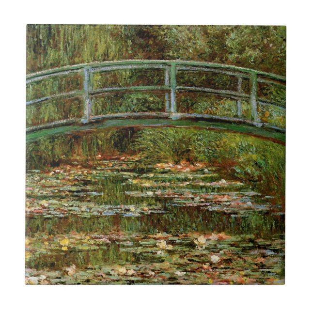 Monet Fransk Japansk Bro Giverney Kakelplatta (Framsidan)