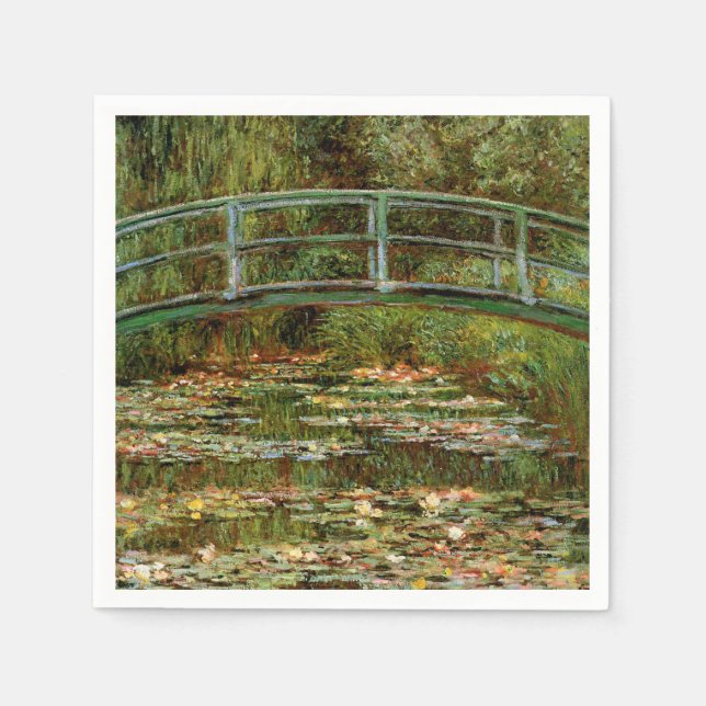 Monet Fransk Japansk Bro Giverney Pappersservett (Framsidan)